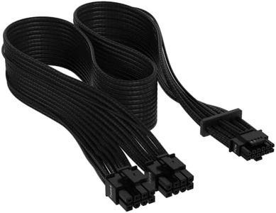 CORSAIR Premium Individually Sleeved 12+4pin PCIe Gen 5 Type-4 600W 12VHPWR Cable, Black