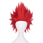 Topcosplay Anime Cosplay Wig Synthetic Wigs with free cap Short Red Wig for Halloween Costume Party