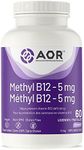 AOR Methyl B12 5mg, 60 Lozenges, High Potency Vitamin B-12 Methylcobalamin Supplement, Supports Healthy Nerve Function - Ideal for Maintaining Balanced B12 Levels - Vegan-Friendly Methylated B Complex