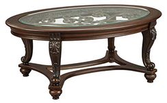 Signature Design by Ashley Furniture-Norcastle Coffee Table-Traditional Style-Dark Brown