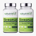 Health Veda Organics Thyroplus Supplements packed with Natural Ingredients I 120 Veg Capsules I Supports Thyroid Function & Healthy Cellular Metabolism (Pack of 2)