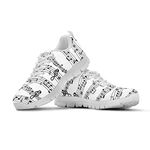 Showudesigns Breathable Sneaker Women Shoes for Outdoor Walking Running Sport Flats Music White