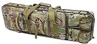 Long Soft Rifle Case - 32/38/46 Inches Tactical Rifle Backpack with Shoulder Strap, 4 Pouches, Waterproof Nylon M4 Gun Bag Pistol Airsoft Backpack for Fishing Hunting Shooting Camouflage,85CM