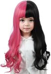 Linfairy Kids Pink and Black Wig Ha