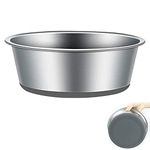 SUOXU Stainless Steel Dog Bowl, Puppy Feeding Bowls, Dog Cat Plate Bowls With Non-slip silicone Bases,Small Dog Cat Water Bowls and Feeder Bowls（S-14cm）