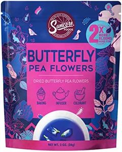 Suncore Foods Dried Butterfly Pea Flowers Bloom, Caffeine-Free Tea, Gluten-Free, Non-GMO, 2oz (1 Pack)