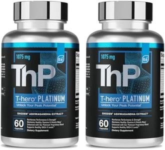 Essential Elements T-Hero Platinum Male Health Supplement for Mens Health - Muscle Growth Support & T-Health with Shoden Ashwagandha, Shilajit, DIM & More - Gym Supplements for Men - 120 Caps