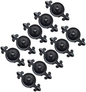 Ebeta 10er Cabinet Poignée Cabinet Boutons Meubles Boutons Boutons du tiroir Poignées Meubles, Bouton pour Armoire, Tiroir (Noir)