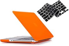 RUBAN Case Compatible with MacBook Pro 13 inch 2012 2011 2010 2009 Release A1278, Plastic Hard Case Shell and Keyboard Cover for Older Version MacBook Pro 13 Inch with CD-ROM - Orange