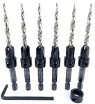 FTG USA 6 Piece Pro Pack - Maximum Torque - Adjustable Wood Countersink (#8) 11/64" with Hex Wrench