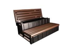 Confer Plastics Storage Step for Spas and Hot Tubs: Durable, Multi-Functional, and Made in The USA - Espresso