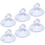 sourcing map PVC Suction Cup, 35mm Dia. Hanging Hook Holder Universal Replacing Tools for Automotive Glass Windshield Sunshade Screen Clear Pack of 6