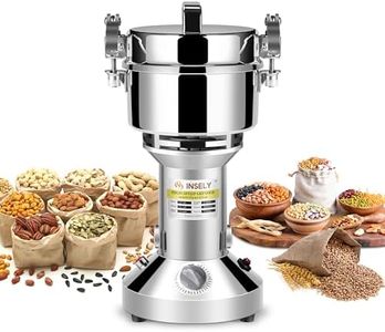 INSELY Grain Mill Grinder 700g High Speed Food Grain Mill Stainless Steel Seeds Flour Nut Pill Wheat Corn Herbs Spices & Seasonings Dry Grinder Electric Machine Grinder for Kitchen