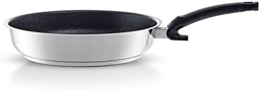 Fissler Adamant Premium / beschichtete Edelstahl-Pfanne (Ø 28 cm) Bratpfanne-antihaftend, kratzfest - Induktion, Silber