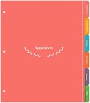 Jot & Mark Recipe Binder Dividers with Printed Tabs | Six Organizer Dividers for 8.5"x 11" 3-Ring Binders (Rainbow)