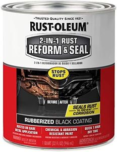 Rust-Oleum 344763 Automotive 2-in-1 Rust Reform & Seal, Quart, Black, 32 Fl Oz (Pack of 1)