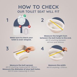 CUQOO Oval Soft Close Toilet Seat – White, Easy Clean