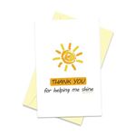 Arsagen Thank You for Helping Me Shine Card, Teacher Appreciation Card, Sunshine Card, School thank You Card