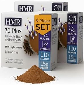 HMR 70 Plus Chocolate Shake & Pudding Mix, 15g Protein, 3 Pack