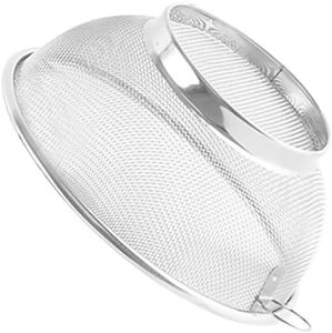 Zerodeko Stainless Steel Mesh Colander Strainer Basket Drainer Fine Mesh Strainer Rice Washing Bowl Colander Sieve Sifters Drainer Basket for Vegetable Fruits Pasta Salad 24cm