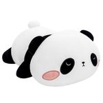 SQEQE Weighted Panda Plush, Weighted Panda Stuffed Animal for Anxiety, Cute Panda Plushie Soft Panda Bear Pillow Toy Gift for Kids(13.8 Inch/1.6 lbs,Panda)