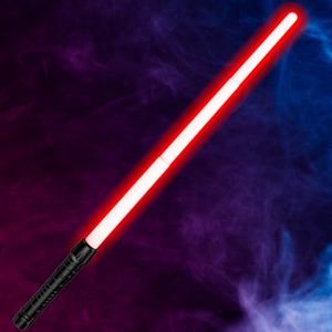 Kenpora Light Sabers For Kids, Light Up Saber For Birthday Halloween Party, Telescopic Extendable Light Sword With Motion Sensitive Fx Sound For Boys Girls, Red