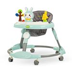 Baybee Bessie Baby Walker for Kids, Foldable Kids Walker with 3 Seat Height Adjustable, Cushion Seat | Activity Walker for Baby with Musical Toy | Push Walker Baby 6-18 Months Boy Girl (Dark Green)