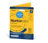 Norton 360 Deluxe + Utilities Ultimate, Antivirus software for 5 Devices and 1-year subscription with automatic renewal, Includes Secure VPN, PC/Mac/iOS/Android - Activation Code by Post