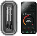 CHEF iQ Sense Smart Wireless Meat Thermometer with 2 Ultra-Thin Probes, Unlimited Range Bluetooth Meat Thermometer, Digital Food Thermometer for Remote Monitoring of BBQ Grill, Oven