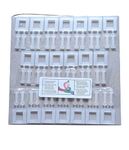 Polypropylene pallet/box strapping kit: 50m x 12mm strapping + 20x plastic buckles - in cardboard dispenser (White)