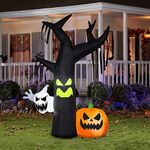 Gemmy G08 221840X Airblown Inflatable Ghostly Tree Scene, Multicolor