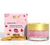 WOW Skin Science Himalayan Rose Lip Scrub - Exfoliates/Smoothens Chapped & Cracked lips with 100% Natural Himalayan Pure Rose Oil - For Dry, and Tanned lips - 15g