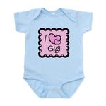 CafePress I Love Gigi Infant Bodysuit Cute Infant Bodysuit Baby Romper Sky Blue