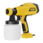 Deli EDC090 450W Electric Paint Sprayer Gun with Measuring Cup 800 ml Capacity 700 ml/RPM High-Pressure Spraying Machine for Painting Cars, Wood, Furniture, Wall and Woodworking (Pack of 1)