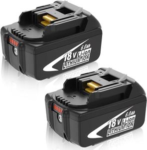 2-Pack 6.0Ah BL1860B BL1860 Replacement for 18V Battery Lithium-ion Compatible with 18 Volt Battery Lithium BL1860B BL1860 BL1850 BL1850B BL1840 BL1830 Compatible with Battery 18V Power Tools (White)