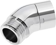 LYSAIMG 135 Degrees Handhold Shower Elbow Adapter,G1/2 Chrome Handhold Shower Arm Extension Elbow Connector for Most Standard Shower Systems