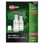 Avery Easy Peel UltraDuty GHS Chemical Labels, Laser, 3 1/2 x 5, White, 200/Box