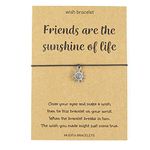 Friends Are The Sunshine Of Life Sun Charm Wish Bracelet