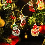 Christmas Fairy String Light,3M 20Pcs Fairy Lighting Santa Claus Snowman Christmas Tree Battery Operated Fairy String Lights for Indoor Outdoor Xmas Wedding Home Garden Holiday Party Decoration