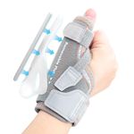 CURECARE New Upgraded 2 in 1 Thumb Support, Removable Thumb Splint Right Left Hand, Thumb Brace with 3 Level Stability, Reversible Thumb Support for Arthritis, De Quervain’s (S/M, Grey)