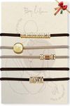 By Lilla Hair Ties - No-Damage Hair Accessories + Bracelets for Women - Luxury Fashion Stacks in Gold, Silver, and Beads - Downtown (Set of 5)