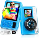 Maxmango D70 4K Underwater Digital Camera - 48MP 10FT Waterproof Camera for Snorkeling - Dual Screen Selfie Compact Floatable Camera with 32GB Card - Autofocus Point and Shoot Digital Camera -Blue