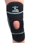 Trainers Choice Patellar Sleeve, for men & women, Assists with patellar tendonitis (Jumper’s Knee), PFS (Patellofemoral Syndrome), Knee Chondromalacia Patella Syndrome, Osgood Schlatter’s Disease, Subluxing or Dislocating Patella, Minor Sprains and Strains - L