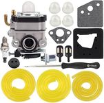 Hipa GX31 FG100 Carburetor for Honda 4 Cycle Engine GX31 GX22 FG100 Tiller Replace 16100-ZM5-803 GCA91 Carb with Carb Adjustment Tool Air Fuel Filter Line Kit