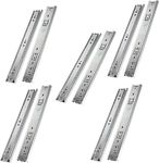 AOLISHENG 5 Pair Drawer Runners Drawer Slides 200mm 45kg Load Capacity Heavy Duty Draw Sliders Full Extension Ball Bearing Kitchen Cabinet Silver Draw Runners Replacement Rails Side Mount