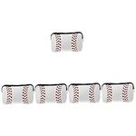 FOMIYES 5pcs Baseball Cosmetic Bag Softball Makeup Baseball Bag with Wheels Girls Softball Bag Mom Bag Softball Bag with Wheels Mom Tote Bag Wash Bag Oxford Cloth Handle Travel