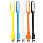 5 Pack Mini Bendable Silicone Slim USB LED Energy Saving Light Lamp for Night Reading, Study Flexible 360 Degree USB Cable for Power Bank Keyboard Laptop Notebook Computer with Adjustable Angle