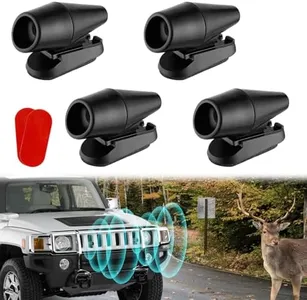 4PCS Deer Safe Whistles for Vehicles - Deer Warning Whistles Device for Car, Wind Activated & Ultrasonic Deer Wild Alerts with Self-Adhesive Tape for Truck Motorcycle Avoid Collisions Deer Protection