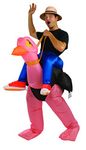 Rubies 889737STD Inflatable Ostrich Costume Suit Adult Sized, Pink, Default