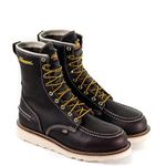 Thorogood 1957 Series 8” Waterproof Work Boots for Men - Full-Grain Leather with Moc Toe, Comfort Insole, and Slip-Resistant Wedge Outsole; EH Resistant